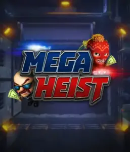 Enter the exciting world of Mega Heist slot by Relax Gaming, showcasing mischievous characters ready to undertake a bank heist. This graphic depicts the excitement of the heist with its striking logo and a shadowy vault backdrop. Perfect for players looking for a heist adventure, delivering a gripping escape. 