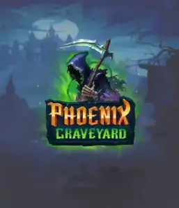 An immersive view of ELK Studios' Phoenix Graveyard slot, with its hauntingly beautiful graveyard and phoenix symbols. The visual highlights the slot's unique expanding reel feature, coupled with its gorgeous symbols and supernatural theme. The artwork conveys the game's theme of rebirth and immortality, attractive for those interested in the supernatural.